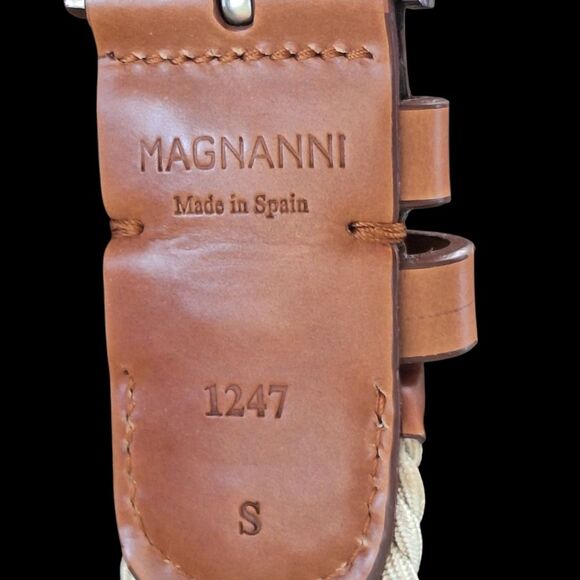Magnanni Nadal Woven Belt Made in Spain Men's size Small Beige - Picture 7 of 16